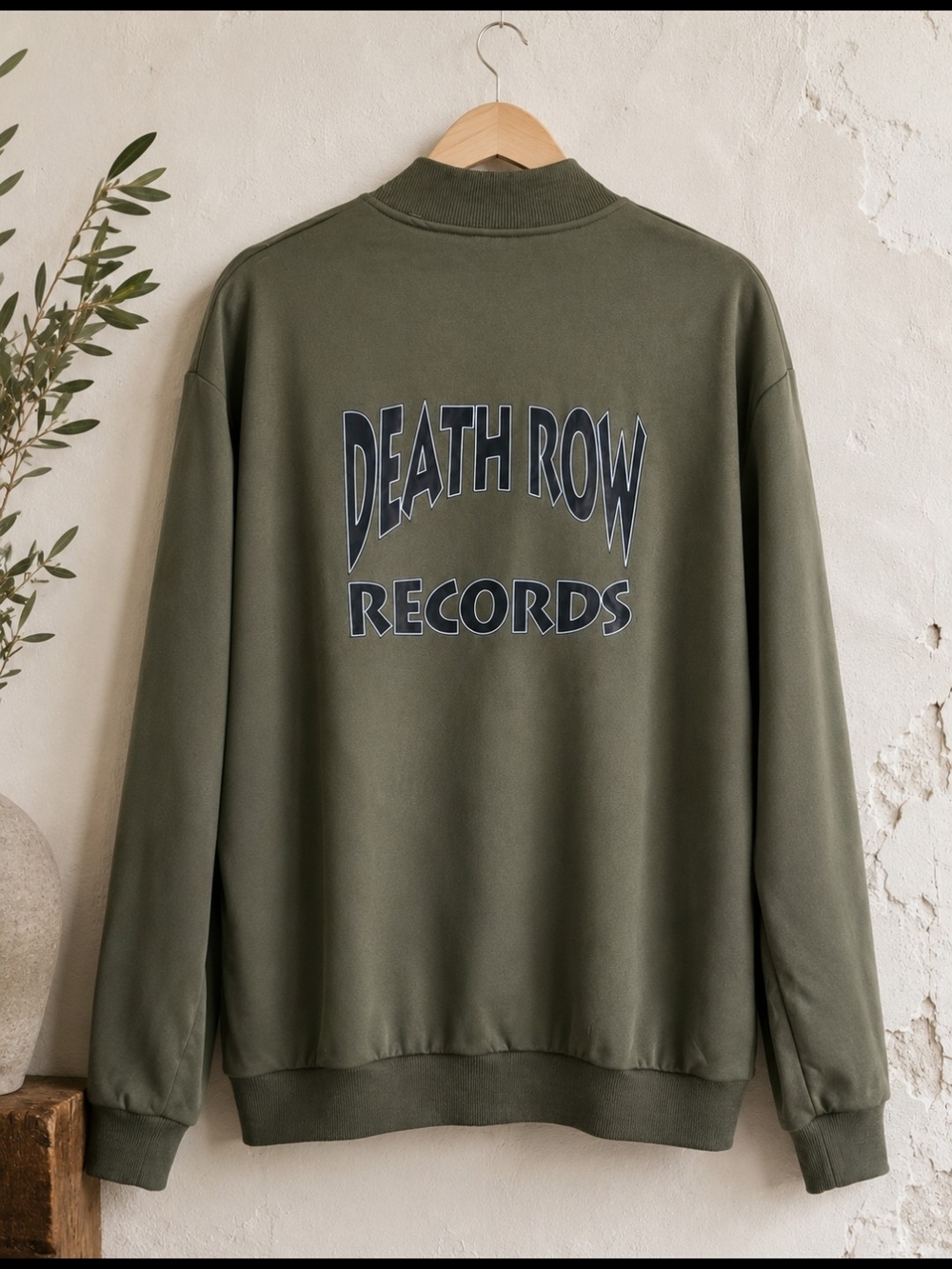 Death Row Records Olive Graphic Sweatshirt